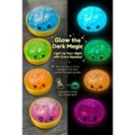18pcs Set (6 Buns, 6 Steamers, 6 Bases) Random Color Fun Squeeze Party Favor Set for Kids Rare Glow-In-The-Dark Squeeze, Cute, Soft, Stress-Relieving Spongy Buns; Potsticker-Shaped Sensory Toys; Perfect for Halloween Events Requires Sunlight Exposur - Image 5