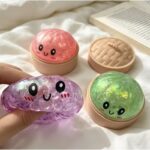 18pcs Set (6 Buns, 6 Steamers, 6 Bases) Random Color Fun Squeeze Party Favor Set for Kids Rare Glow-In-The-Dark Squeeze, Cute, Soft, Stress-Relieving Spongy Buns; Potsticker-Shaped Sensory Toys; Perfect for Halloween Events Requires Sunlight Exposur - Image 3