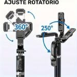Monopod Extensible de 40 Pulgadas para Teléfono con Soporte Profesional y Trípode sin varillas con Control Remoto, Giratorio 360°, Estable Antivibración Ideal para Viajes y Vlogs al Aire Libre, Compatible con iPhone/Smartphones Android - Image 3