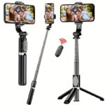 Monopod Extensible de 40 Pulgadas para Teléfono con Soporte Profesional y Trípode sin varillas con Control Remoto, Giratorio 360°, Estable Antivibración Ideal para Viajes y Vlogs al Aire Libre, Compatible con iPhone/Smartphones Android - Image 8