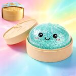 4pcs Set (includes 1 Steamed Bun, 1 Steamer Lid, 1 Steamer Base, and 1 Butter-shaped Accessory) - A Slow-rising, Realistic Steamed Bun Soft Toy Set Featuring Glitter Beads; a Handmade, Soft Stress-relief Toy That Serves as Both a Stress Reliever - Image 4