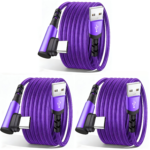 Cargador Tipo C de 3 piezas, Carga Rápida, Cable USB A a USB C en Ángulo Recto, Cable Cargador USB C Trenzado para iPhone 17/16/15 Series, Samsung, Huawei, Xiaomi, Redmi, Oppo, Oneplus y Más Smartphones 3.3Ft/6.6Ft/9.9Ft - Image 7