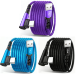 Cargador Tipo C de 3 piezas, Carga Rápida, Cable USB A a USB C en Ángulo Recto, Cable Cargador USB C Trenzado para iPhone 17/16/15 Series, Samsung, Huawei, Xiaomi, Redmi, Oppo, Oneplus y Más Smartphones 3.3Ft/6.6Ft/9.9Ft - Image 13