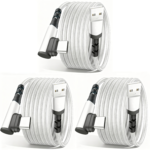 Cargador Tipo C de 3 piezas, Carga Rápida, Cable USB A a USB C en Ángulo Recto, Cable Cargador USB C Trenzado para iPhone 17/16/15 Series, Samsung, Huawei, Xiaomi, Redmi, Oppo, Oneplus y Más Smartphones 3.3Ft/6.6Ft/9.9Ft - Image 11